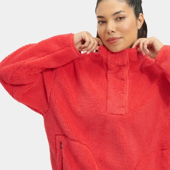 New UGG Atwell UGGfluff Half Snap Pullover Women’s Sweater - Picture 10 of 10